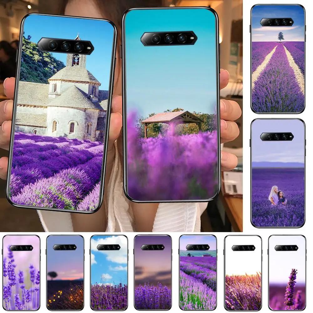 

Lavender purple beautiful Phone Case For xiaomi redmi Black Shark 4 Pro 2 3 3s Cases Helo Black Cover Silicone Back Prett mini c