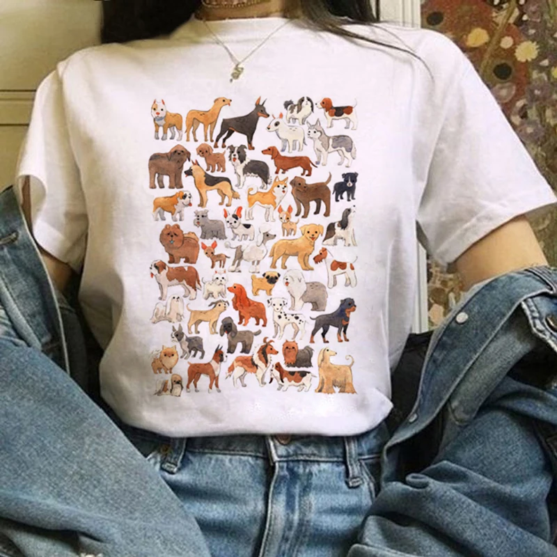 

Harajuku Ullzang 90s T-shirt Grunge Graphic Cute Korean Women Top Tees Dogs Kawaii Funny Cartoon Female Short Sleeve T Shirt