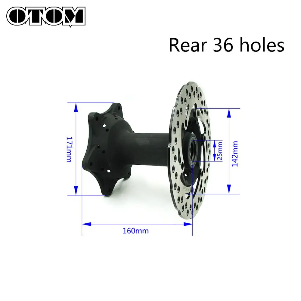 Ступица заднего колеса OTOM для мотоцикла обработанная на станке с ЧПУ 36 отверстий