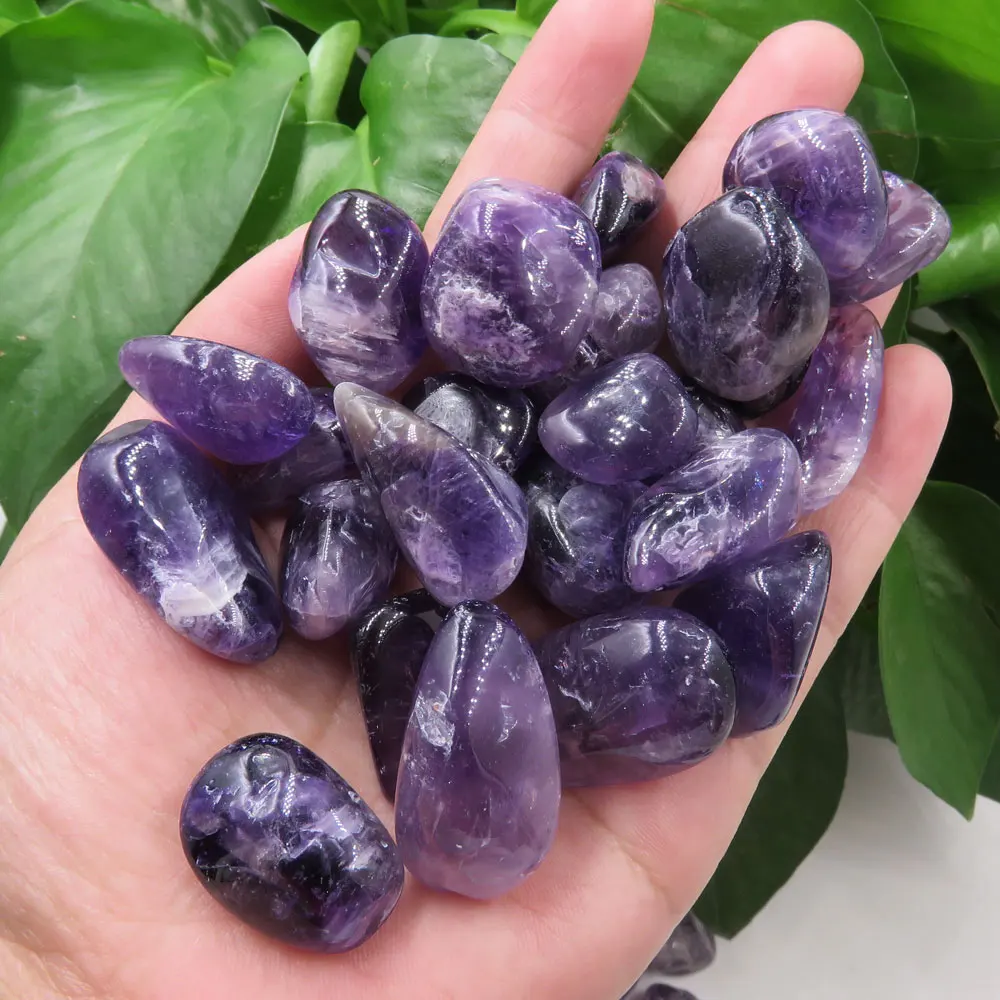 18 ~ 30 мм натуральный аметист обрушенный магнитный камень гравия бусины Чакра