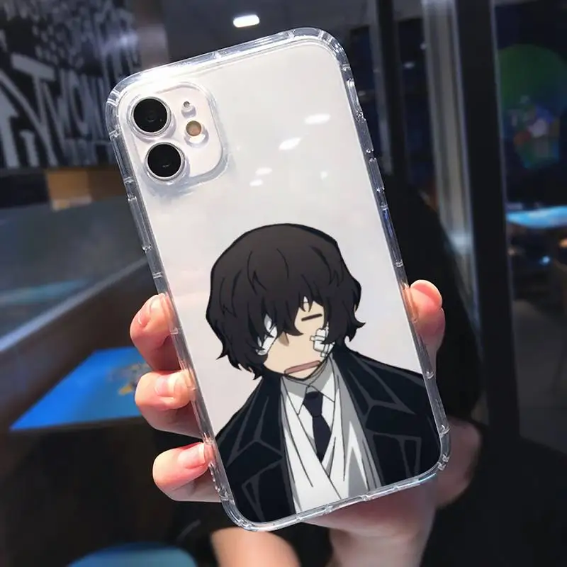 

Anime Bungo Stray Dogs Phone Case Transparent for iPhone 11 12 mini pro 8 7 6 6S XS MAX Plus X 5S SE 2020 XR