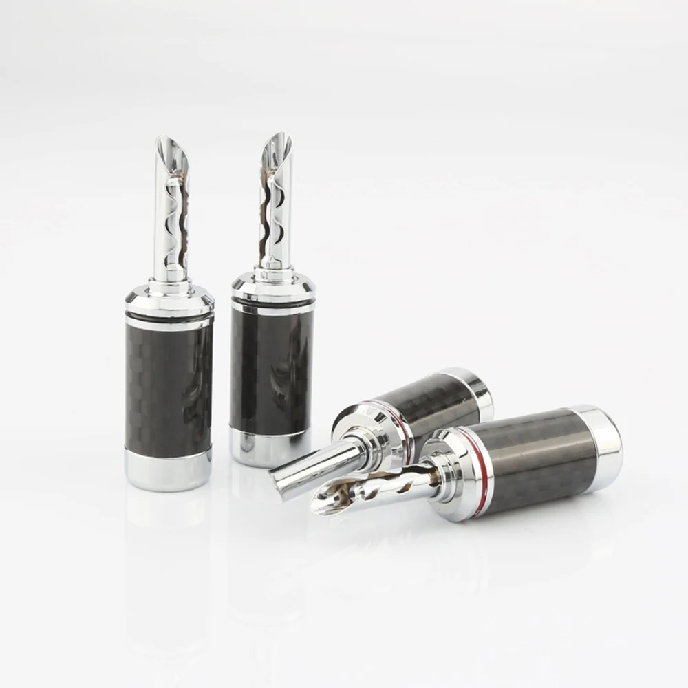 2 шт. высококачественный медный родиевый банановый разъем BFA из углеродного