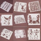 Новый рождественский Край DIY трафареты раскраска для скрапбукинга тиснильный альбом декоративный шаблон 13*14,1 см