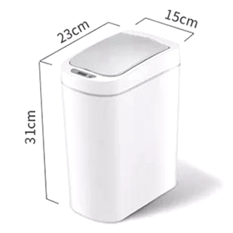 

Smart Trash Can Automatic Infrared Sensor Dustbin Home Garbage Bin White Home Intelligent Electric Garbage