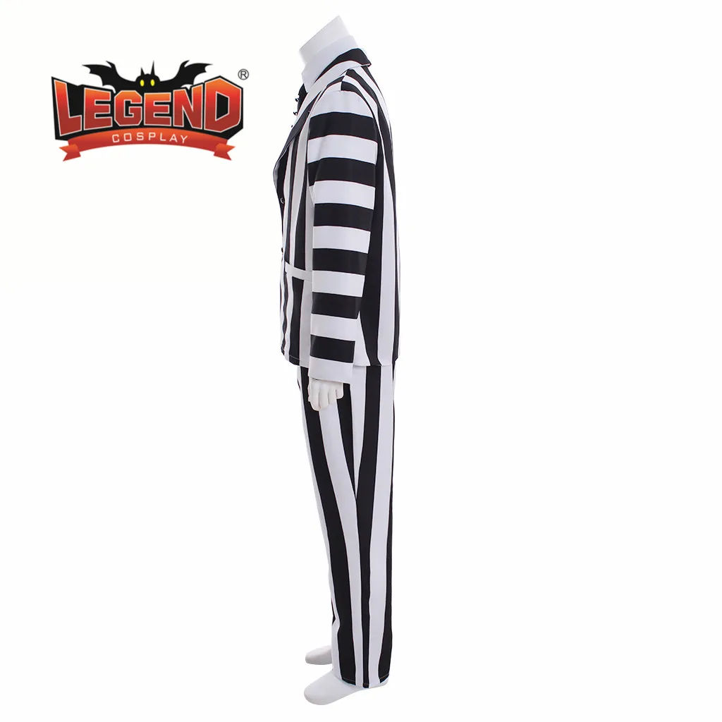 Черно белый костюм в полоску Beetlejuice для косплея|Костюмы из фильмов и ТВ| |