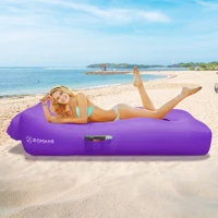 zomake double layer inflatable lounger couch with pillow anti air leaking portable air sofa hammock for beach backyard camp