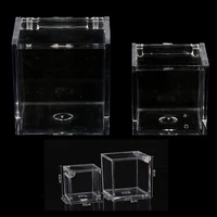 tiny square box clear plastic storage for diy tool nail art jewelry accessory beads stones crafts case container
