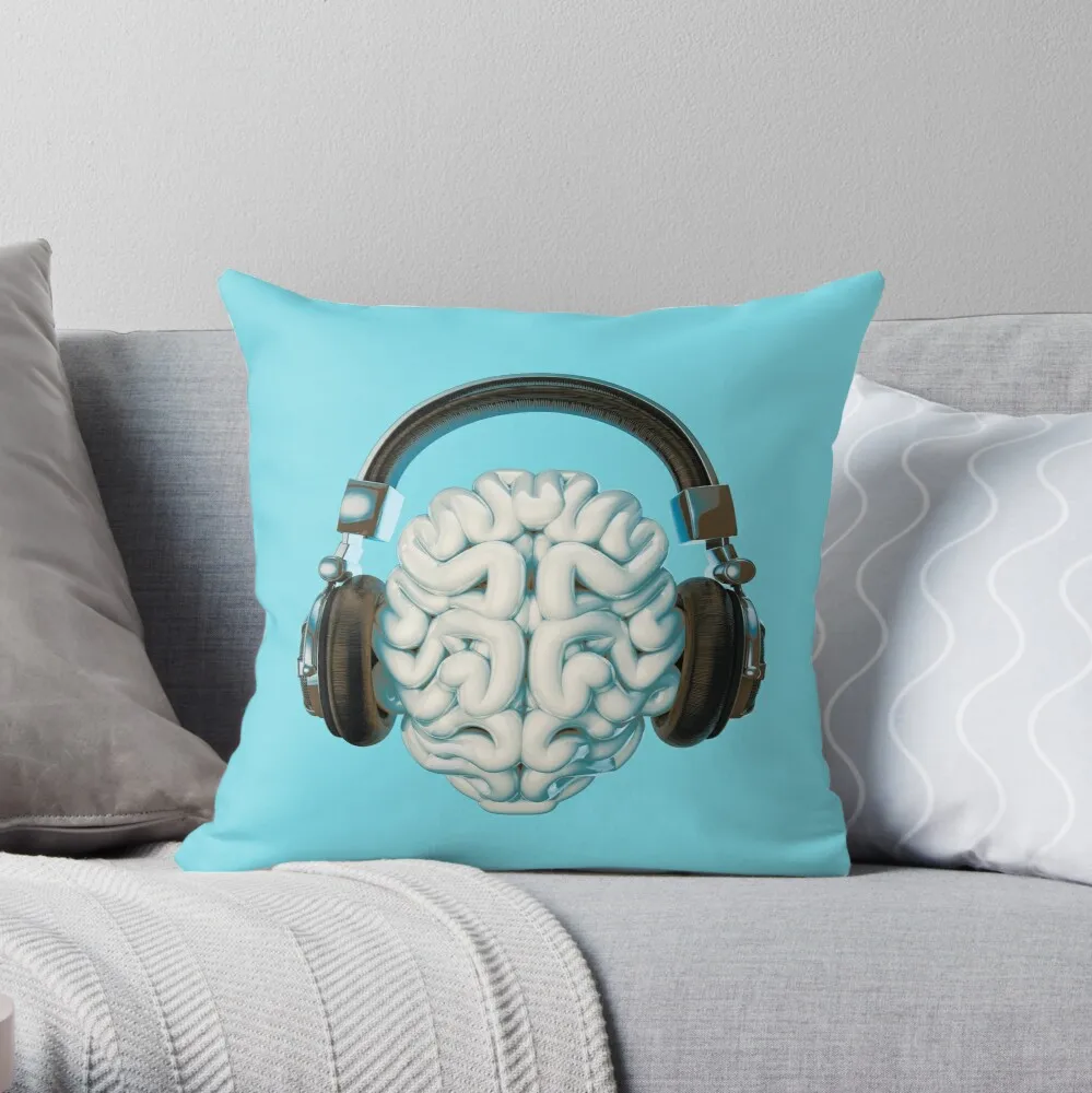 

Mind Music Connection Throw Pillow Cushion Cover Polyester throw pillows case on sofa home living room car seat decor 45x45cm