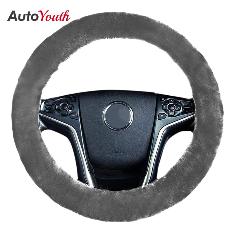 Чехлы на руль теплый мягкий плюшевый чехол аксессуары для салона автомобиля Toyota