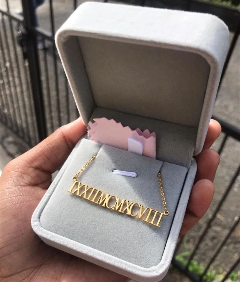 Подвеска из нержавеющей стали с римскими цифрами | Украшения и аксессуары