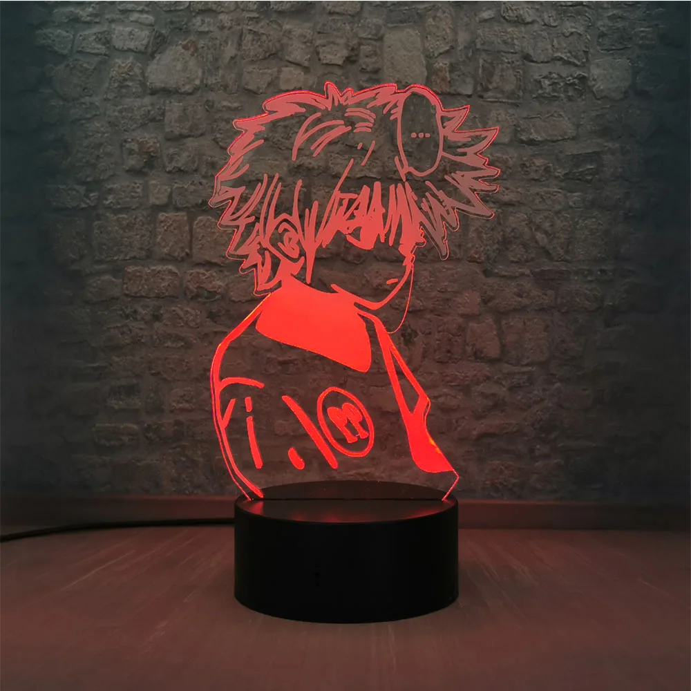 Killua Zoldyck Ночной светильник мультяшный светодиодный для детской комнаты декор