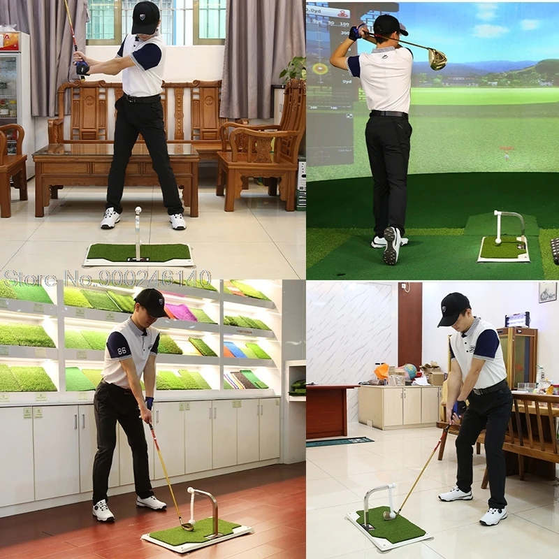 Fiyat Pgm Golf Practice Swing Mat 360 ° Rotation Golf Hitting Pad Thicken Golf Rod Trainer Mat Indoor Swing Training Device