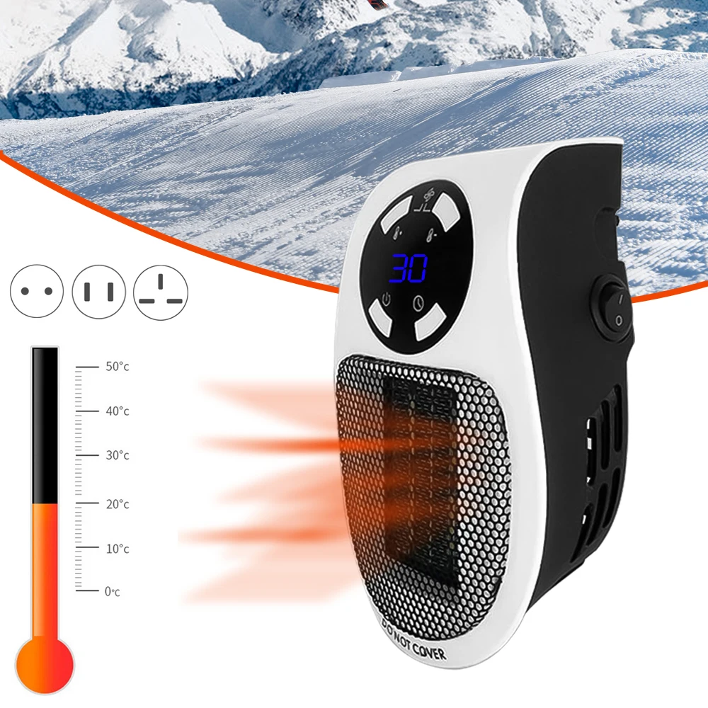 220 В 500 Вт Портативный электрический нагреватель маленький вентилятор для