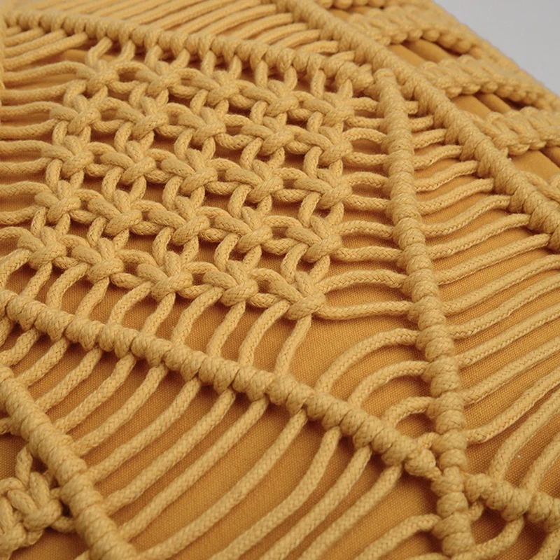 Богемный ручной работы макраме наволочка с кисточками тканая Наволочка