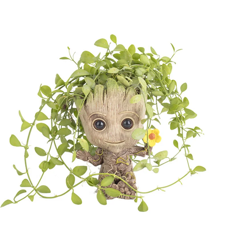 Детская кукла цветочный горшок большой для цветов держатель ручки ПВХ герой