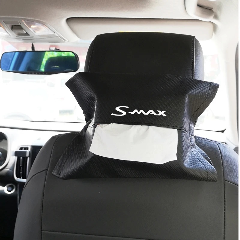 Коробка для бумажных салфеток из углеродного волокна на спинку сиденья