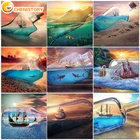 CHENISTORY Краска по количеству бутылок фотографий на холсте DIY картины по номерам закат ручная краска ed подарок домашний декор