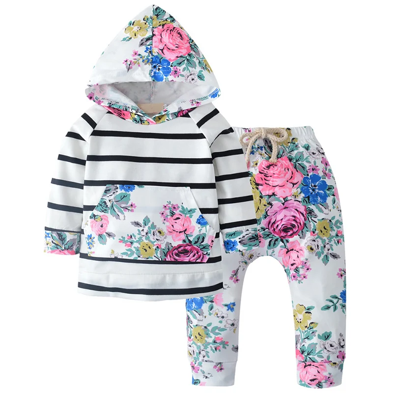 Комплект одежды для младенцев из 2 предметов одежда маленьких девочек толстовка