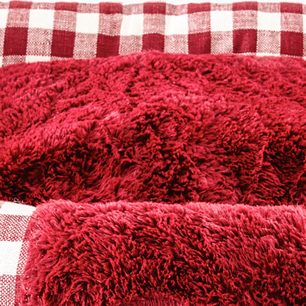 

Pet Bed Soft Dog Bed Rectangle Kennel Cat Bed Puppy Cushion Warm Pet Basket Supplies Mat