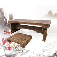 Antique Low Tea Table with stool Living Room Tatami Guqin collapse table calligraphy table tatami table low table Wood Table