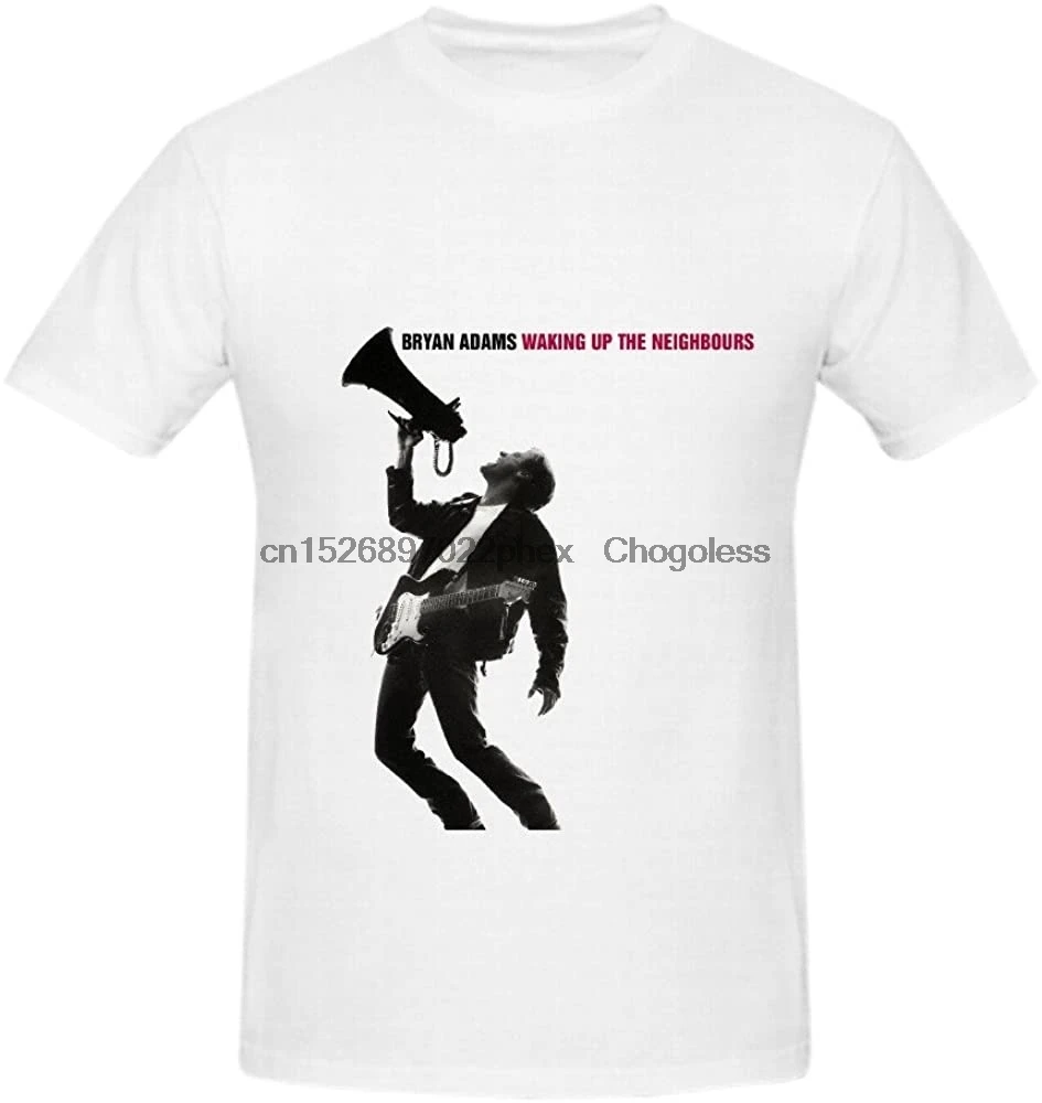 

Bryan Adams Waking Up The Neighbours Pop Mens Crew Neck Art Tee Shirts