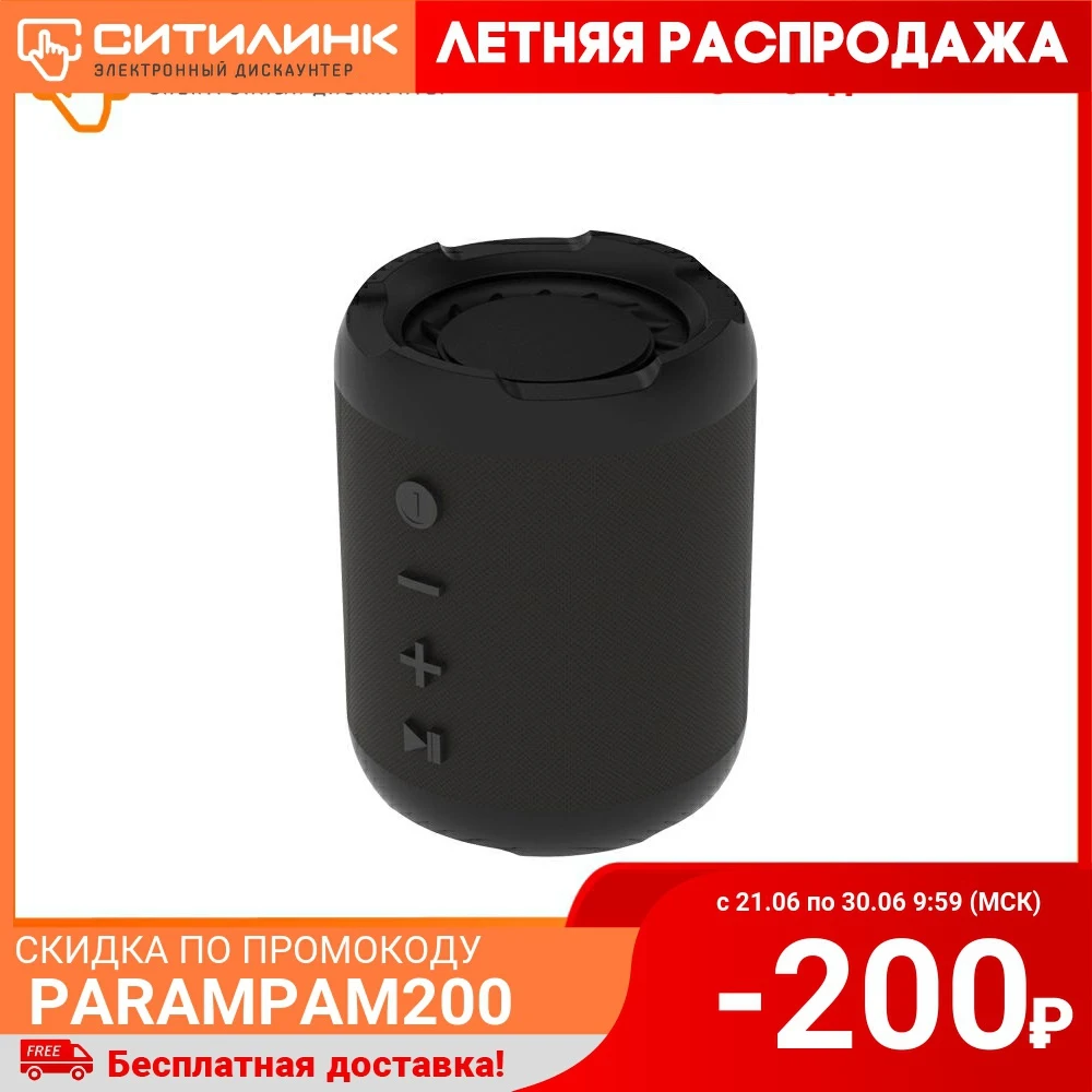 Портативная колонка RITMIX SP 290B 5Вт черный [80000342]|Портативные колонки| |