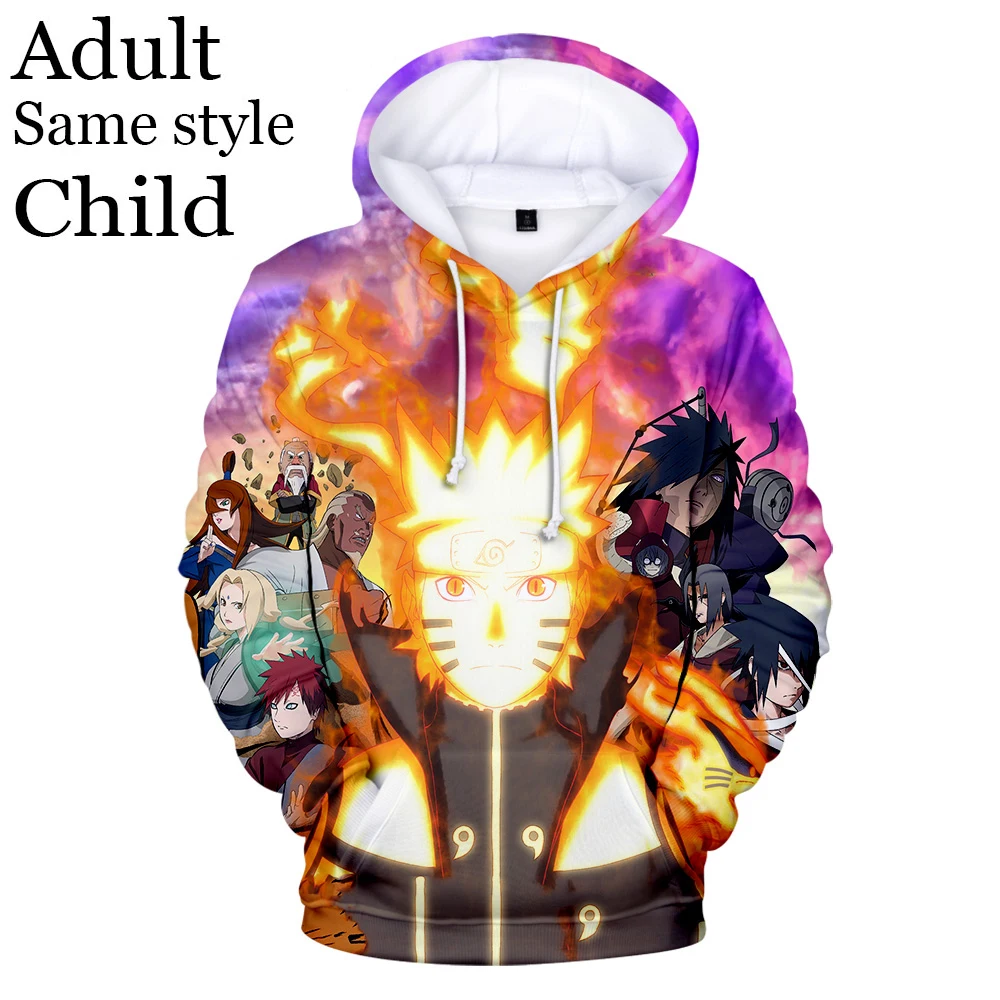 

Naruto Jacket Boys Girls 3D Hoodies Fashion Design Plus Size Sweatshirt Naruto Japanese Anime Hooded Men's Sportswear Pullover