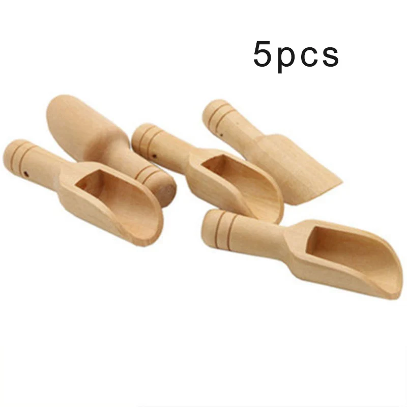 

5 шт., деревянная ложка с круглой ручкой, 2,4x7,8 см