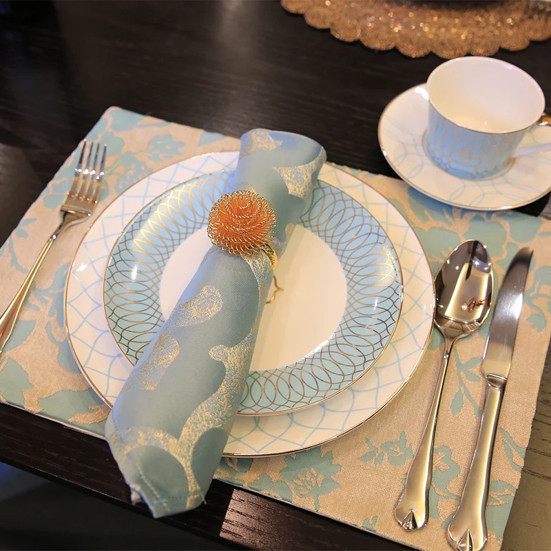

European Style Luxury Dinner Plates Set Designer Restaurante Plates Dinner Serving Decorative Pratos De Jantar Dinnerware BC50PT