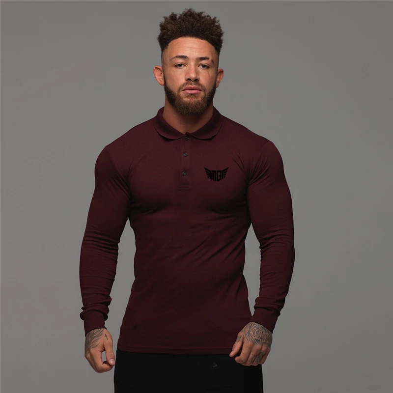 

Mens Running Shirt Homme Quick Dry Gym T-Shirts Slim Fit Polo Shirt Sport Men's Fitness T Shirts Muscle Tees Training tshirt