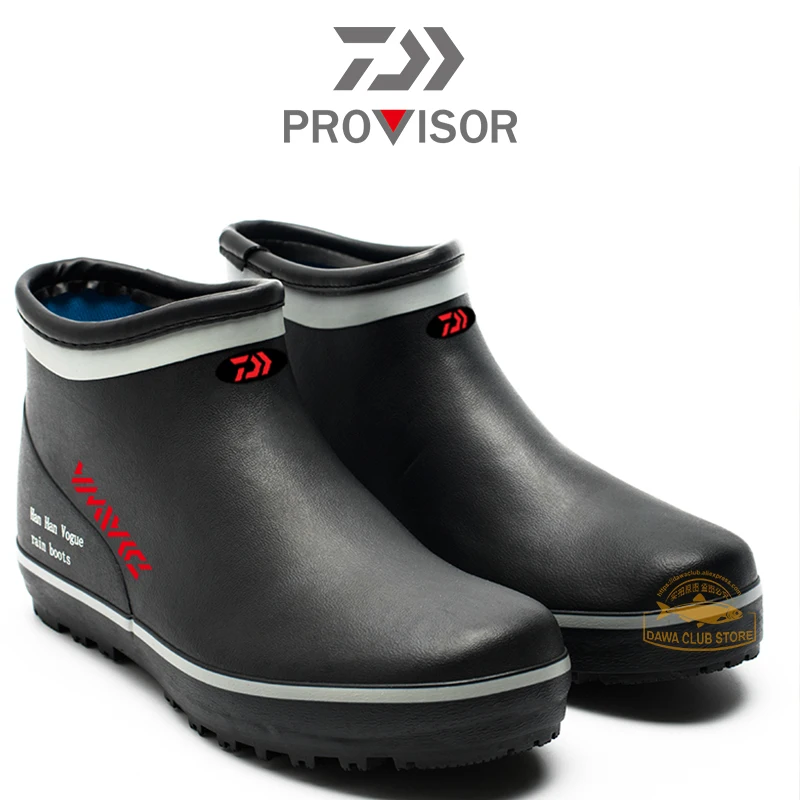 

DAIWA Fishing Waterproof Rain Boots Outdoor Mountaineering Anti-skid Rain Boots Garden Work Rain Shoe Men's Rubber with Cap