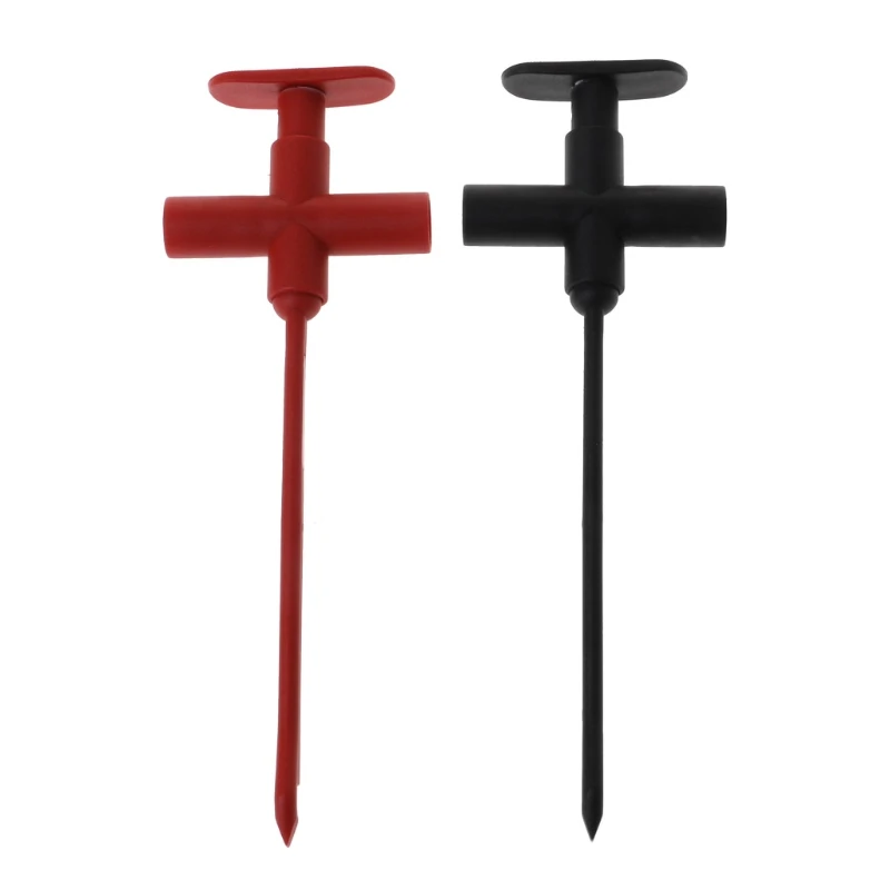 

2PCS Insulation Piercing Needle Clip Test probe Banana Jack Spring Loaded Copper