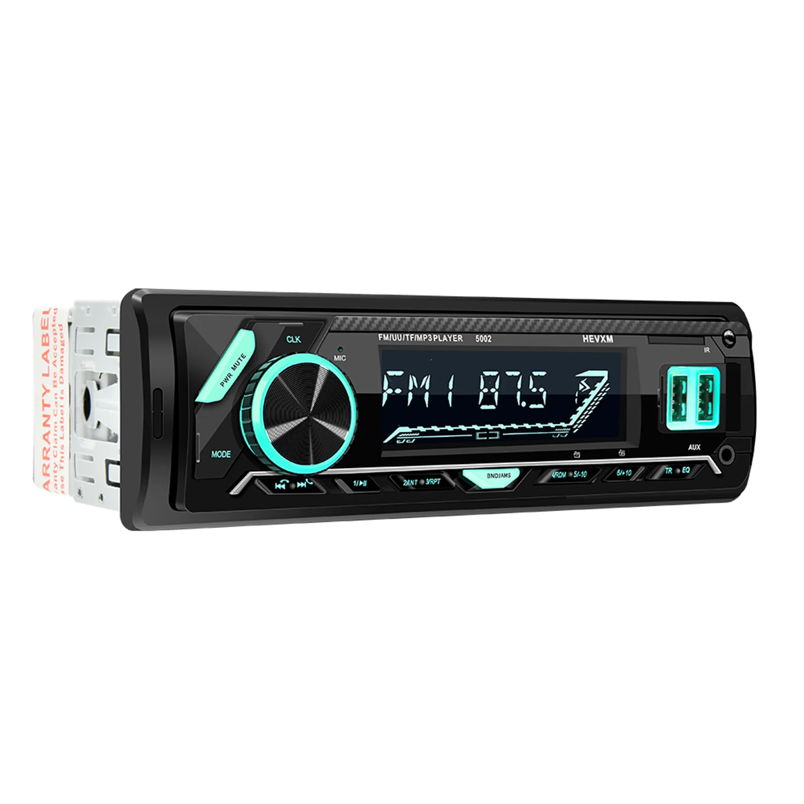 

7 Colors Digital HD LCD Display Car Stereo Audio Radio FM/UU/TF/MP3 Player BT 12V/24V Multimedia In-dash Dual USB Fast Charging