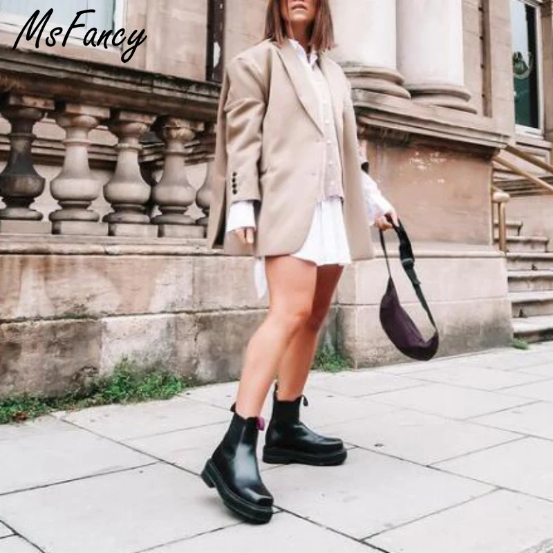 Осенний Блейзер Msfancy Женский однобортный повседневный костюм 2021 год женская