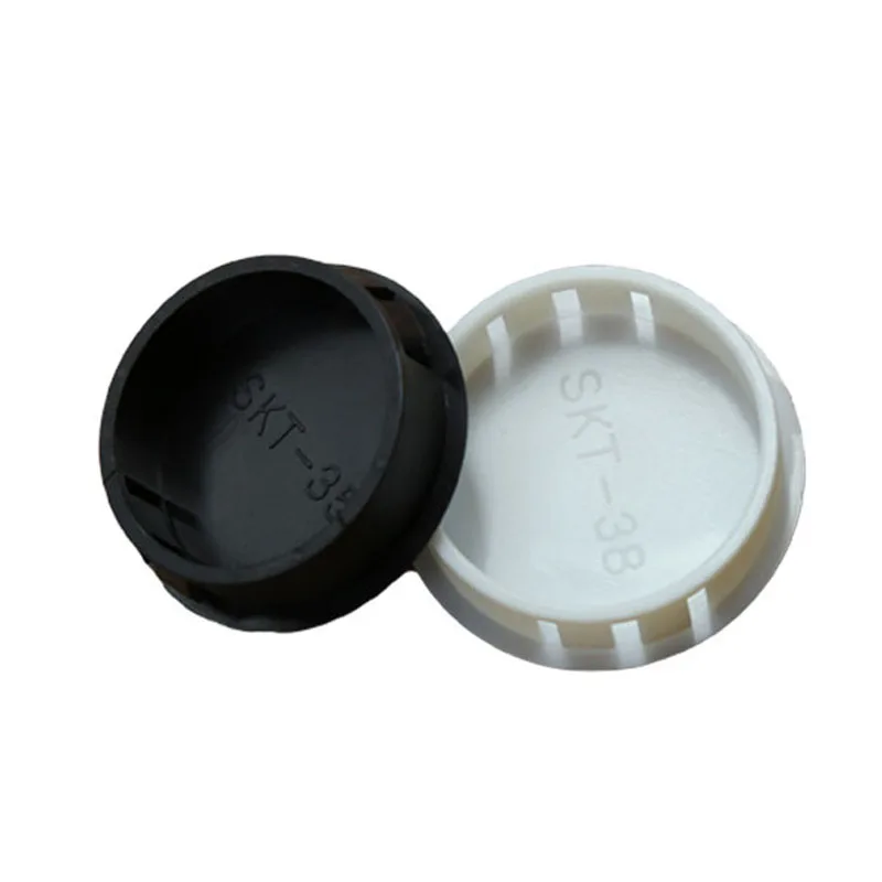 10Pcs Black/White Furniture Cover Nylon Blanking End Caps Round Plastic Tube Pipe Inserts Plugs 5mm~50mm