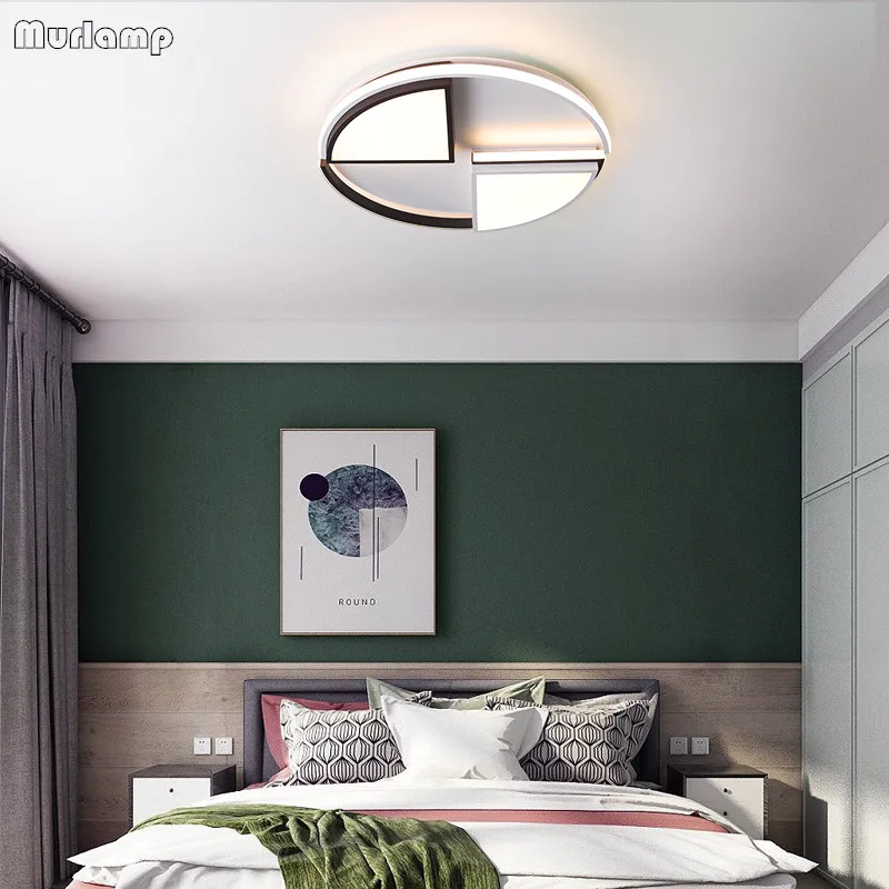 

Modern black White Led Ceiling Lights Creative for Living Room dimmable dome Lamp Fixture Dimmable Lustre fixtures dero