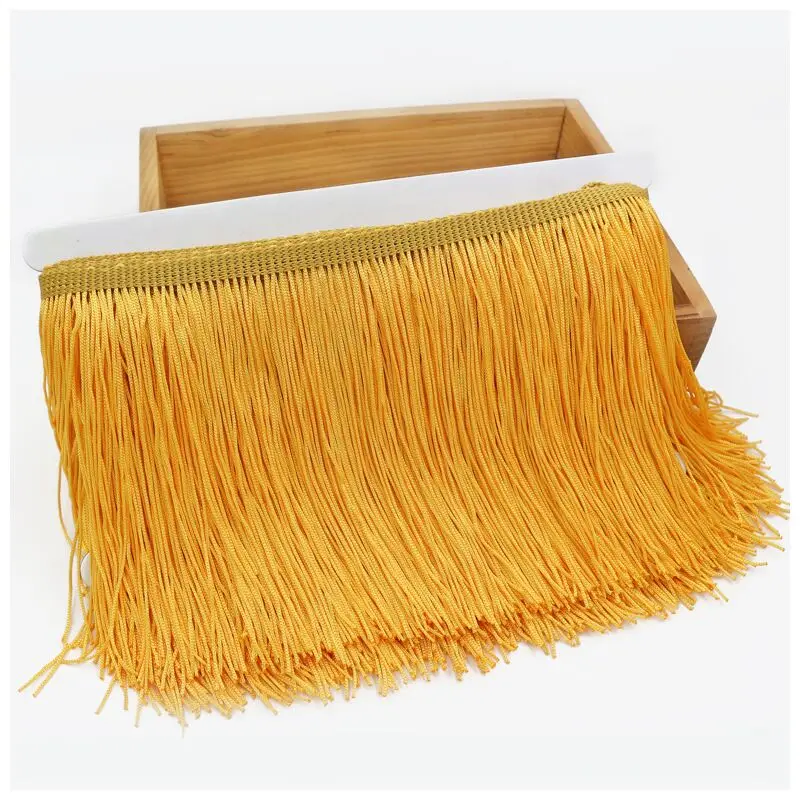 Оптовая продажа 10 ярдов 15 см длинная бахрома кружевная кисточка Полиэстеровая