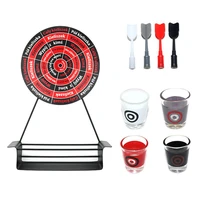 mini darts shot glass set game magnetic drinking game wineware with cup iron frame wine glass game booster props bingo toy party