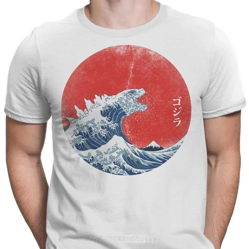 Напечатанный 2020 camiseta HOKUSAI GOJIRA Мужская одежда Женская футболка|Мужские футболки| |
