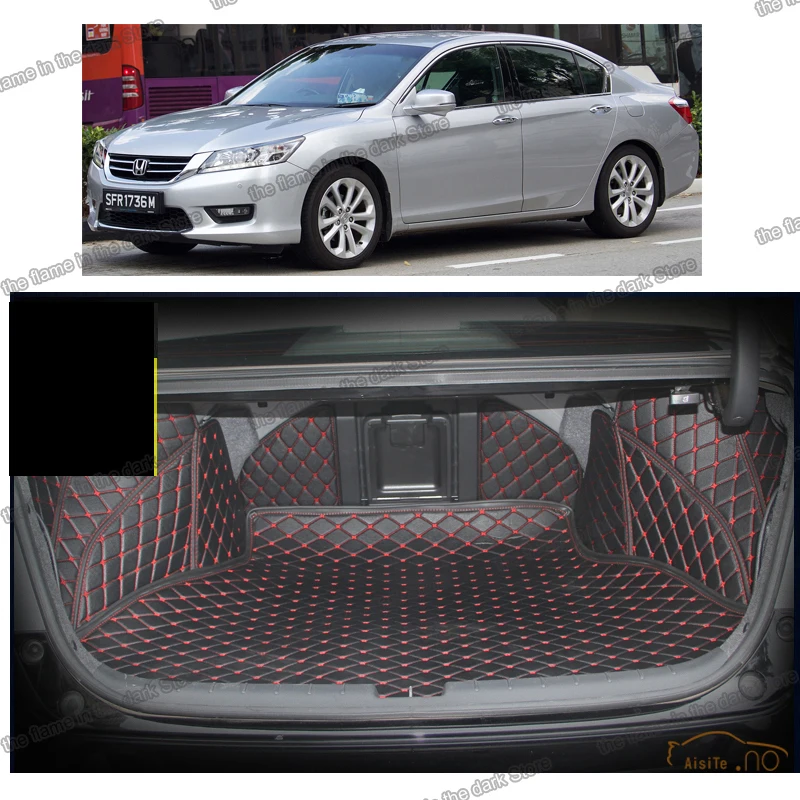 Lsrtw2017 волокна кожи багажник автомобиля коврик для Honda Accord 2013 2014 2015 2016 2017 9