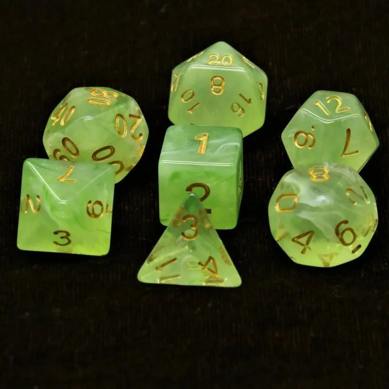 7 шт./компл. многогранные кости d& d4 d6 d8 d10 d% d12 d20 многогранные TRPG игры Набор Игральный костей Настольная игра развлекательные кубики
