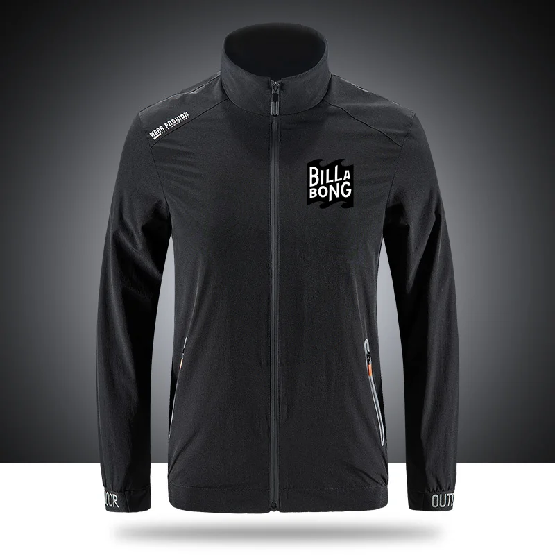 

BR Billabongs Breathable Brand Jackets Men's Outdoor Zippered Light Soft Fashion Casual Front Printing sportswear jackets N036