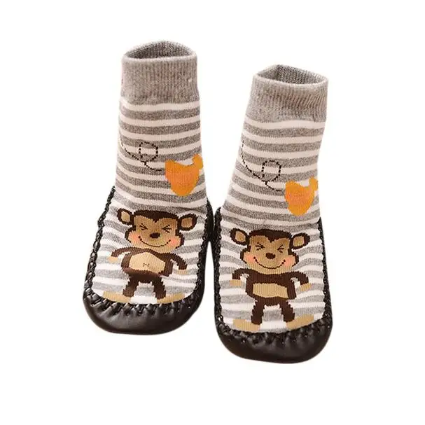 

Cartoon Newborn Kids Baby Girls Boy Anti-slip Warm Toddler Socks Slipper Shoes Boots For 0-12 Months Baby Soft Warm Infant Socks