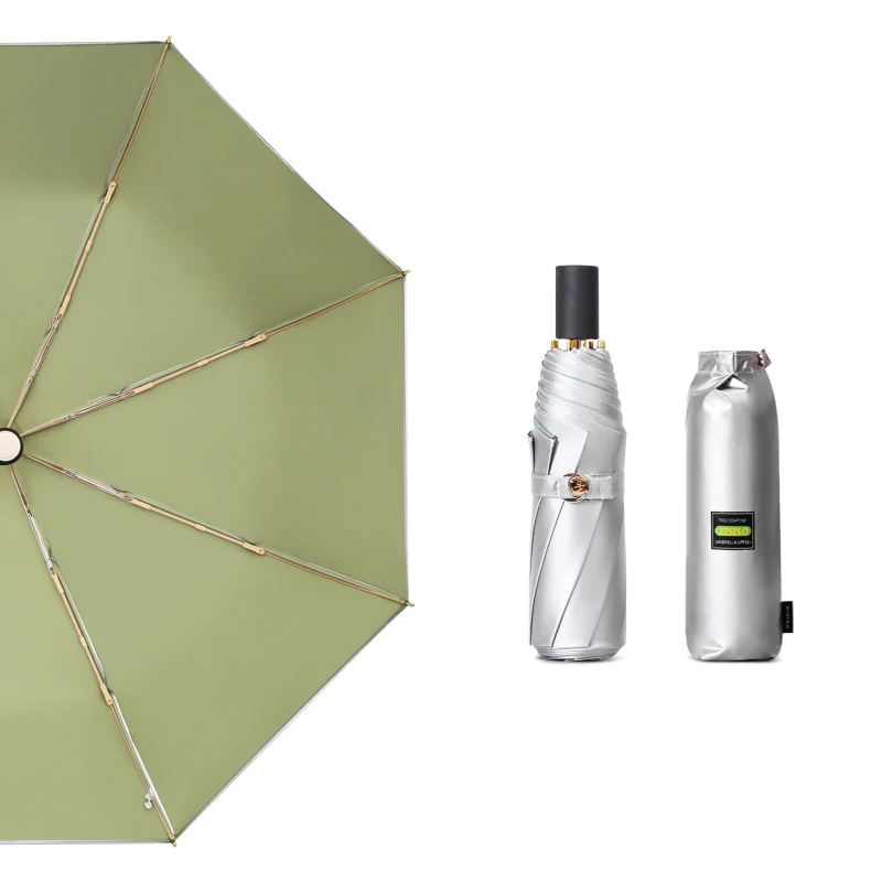 

Green Double Umbrella Protection Reverse Folding Clear Rain Umbrella Windproof Girls Paraguas Grande Living Utensils EF50YS