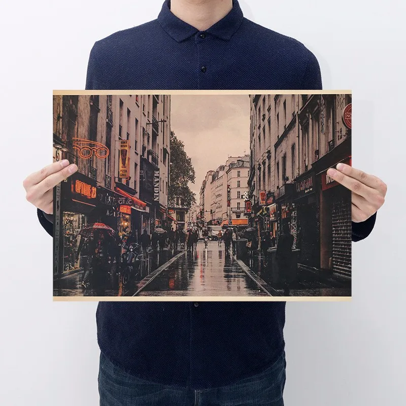 

Уличный плакат из крафт-бумаги, домашняя комната, искусственное живопись, сердечник 50.5x35 см