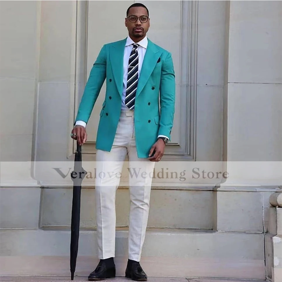 

Костюм homme mariage светильник-голубые мужские костюмы 2022 с двумя пуговицами Деловая одежда для утреннего выпускного вечера смокинги для жениха (пиджак + брюки)