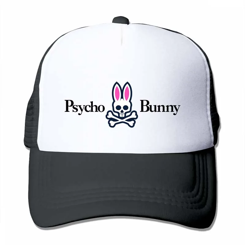 Psycho Bunny бейсбольная кепка для мужчин и женщин, Кепка-Дальнобойщик, модная Регулируемая Кепка - Цвет: 4-Black
