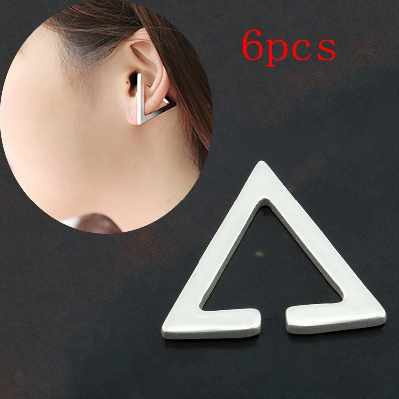 

6Pc Fashion Bijoux Brincos Geometric Triangle Ear Clip Ear Cuff Earrings For Women Jewelry Gifts Orecchini Pendientes