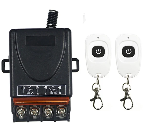 AC 110V 220 V 1CH 1 CH Wireless RF Remote Control Light Switch 10A Relay Output Radio Receiver Module+one-button Transmitter |