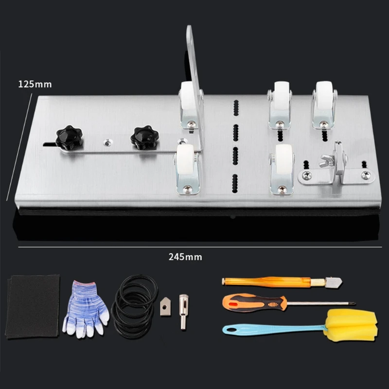 

5 Wheel Glass Bottle Cutter Stainless Steel Cutting Wine Beer Gloves Rubber Ring 11UA